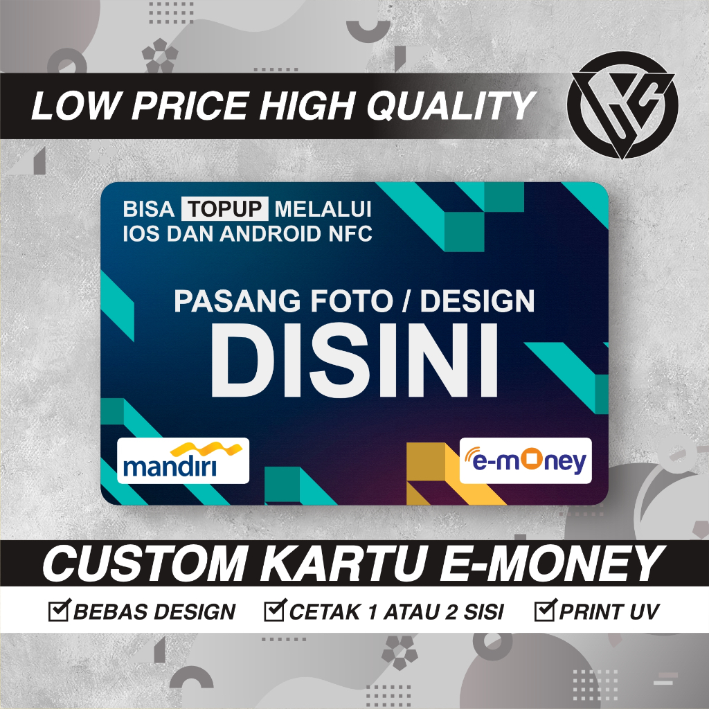 Jual Custom E money Etoll Emoney E-money Print 2sisi Berkualitas Print ...