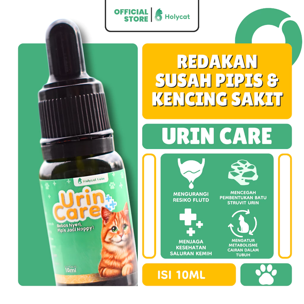 Holycatlabs Urin Care Kucing Bebas Nyeri, Pipis Jadi Happy! 10ml