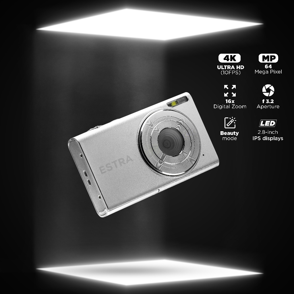 Jual ESTRA V1 Kamera DIGITAL POCKET ORIGINAL FULL SET | Shopee Indonesia