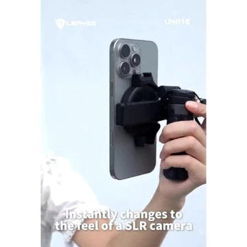 LENYES LPH 118 Mini Handgrip 4IN1 Tripod Bluetooth Selfie Stick Magnetic Clip Phone Holder
