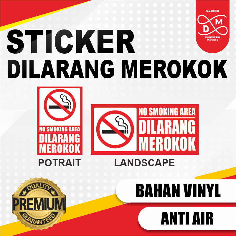 Jual STICKER DILARANG MEROKOK BAHAN VINYL ANTI AIR | Shopee Indonesia
