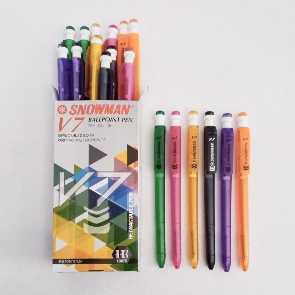 Jual Balpoint Snowman V-7 0.7 mm (per lsn) | Shopee Indonesia