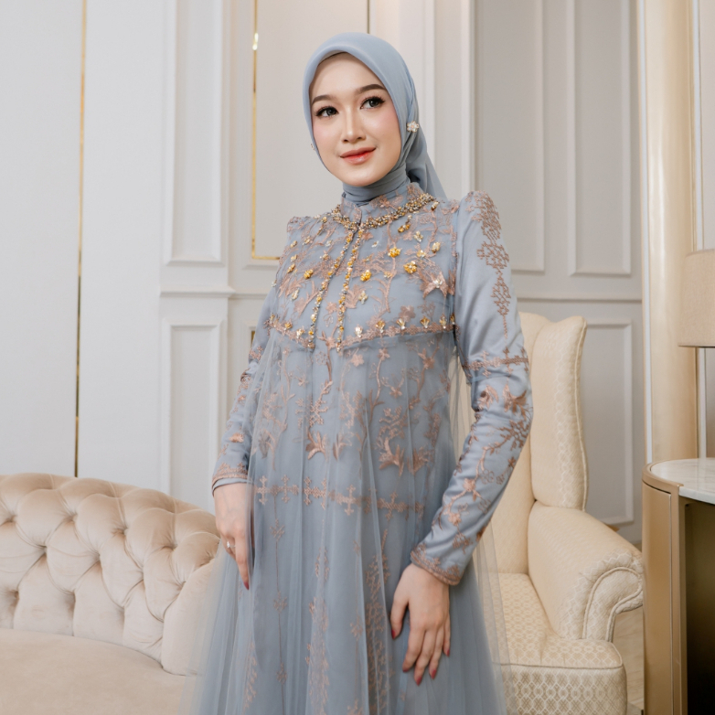 Jual MYLYF OFFICIAL - RAVEN DRESS - RAYA SERIES - A LINE - GAUN ...