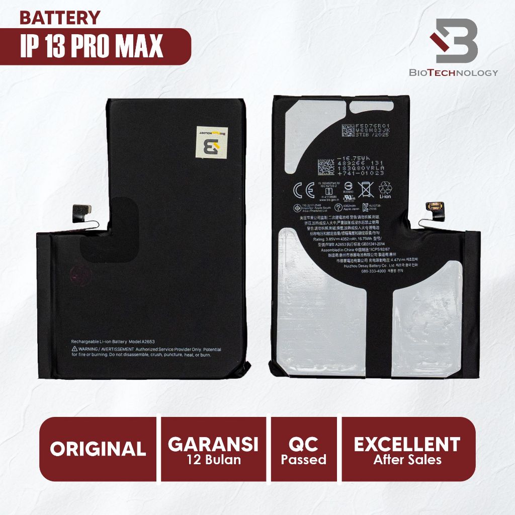 Jual BATERAI BATTERY BATRE IP 13 PRO MAX DIAGNOSTIC/GENUINE ORIGINAL ...
