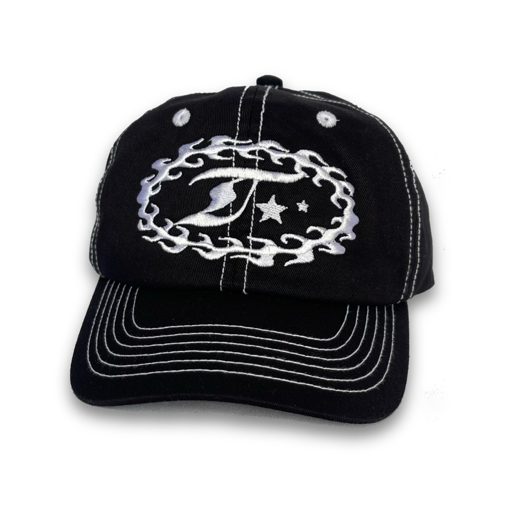 Jual Topi Polocaps Baseball Caps Black Flames Thisplan | Shopee Indonesia