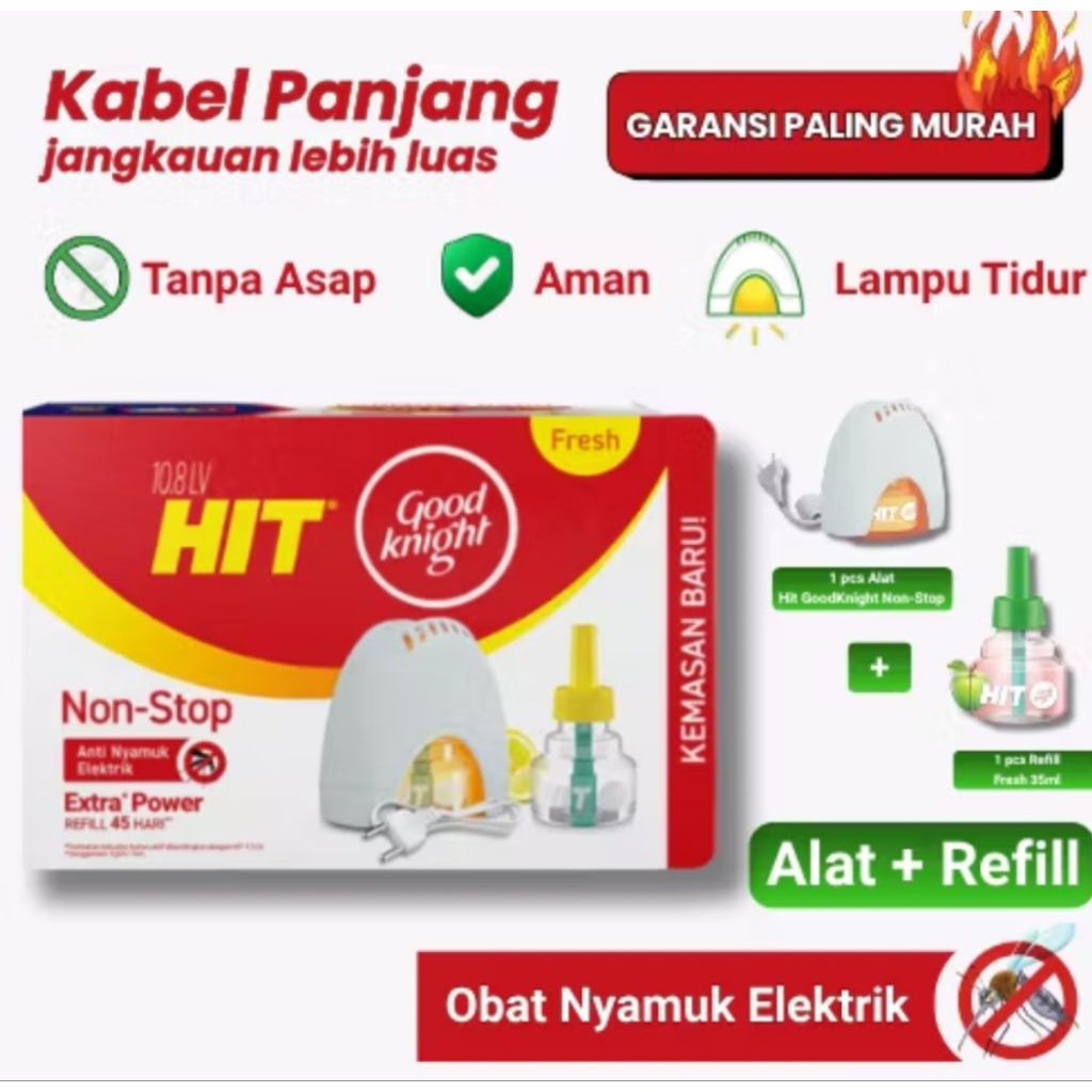 Jual Hit Kabel Non-Stop Set Alat & Isi Aroma Fresh 45hari - Obat Nyamuk ...