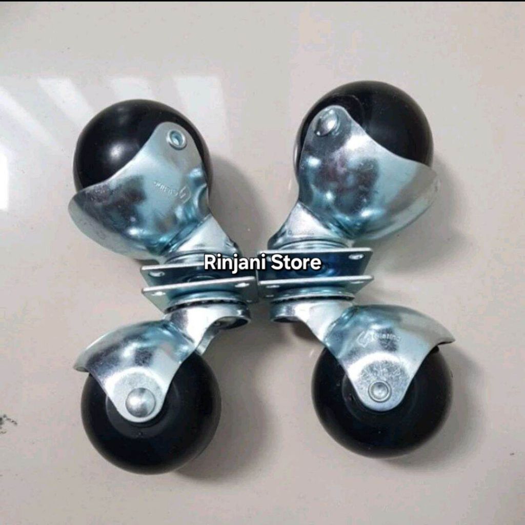 Jual Roda 2 inch Bulat hitam Glatino | Shopee Indonesia