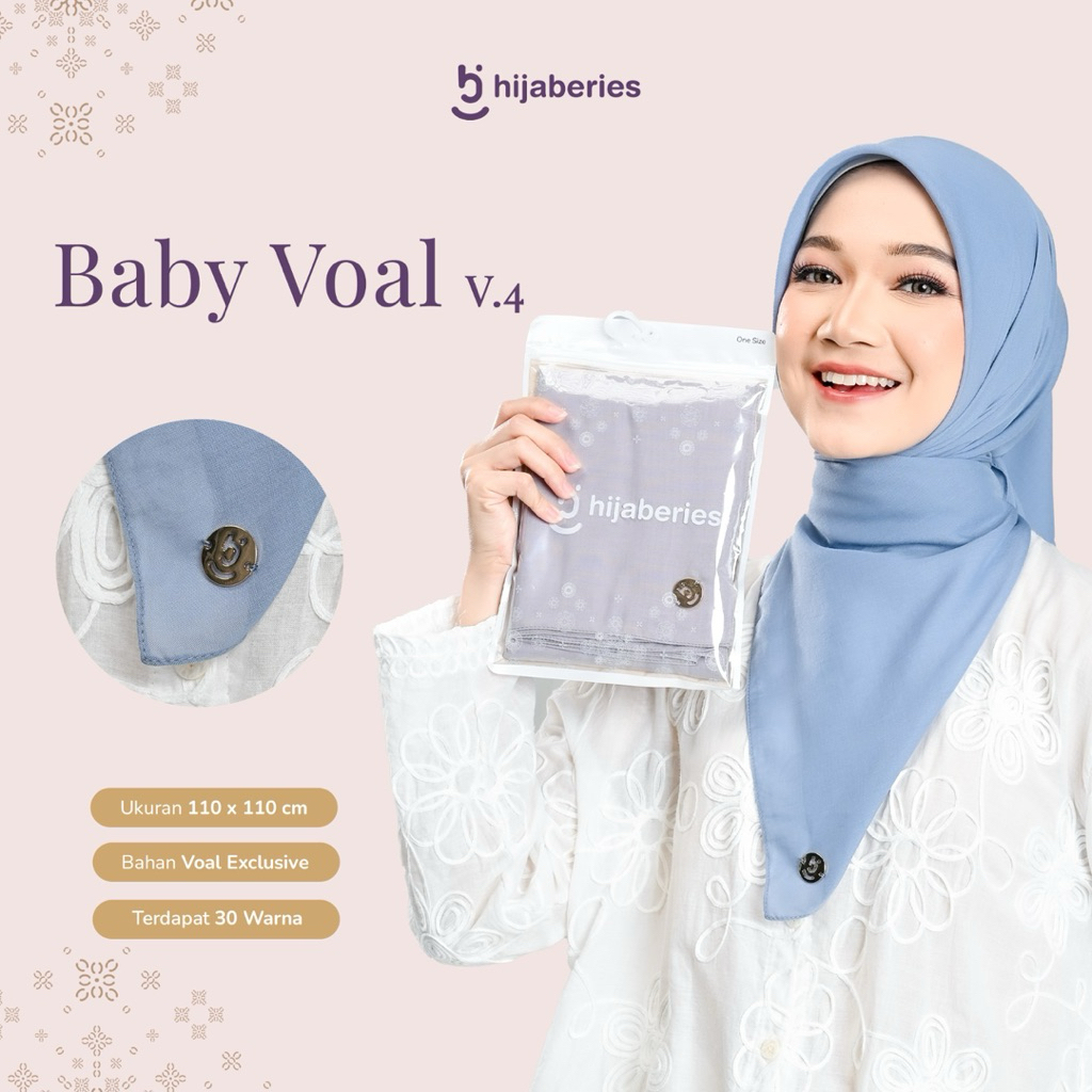 Jual Baby Voal Square By Hijaberies Original / Hijab SegiEmpat Voal ...