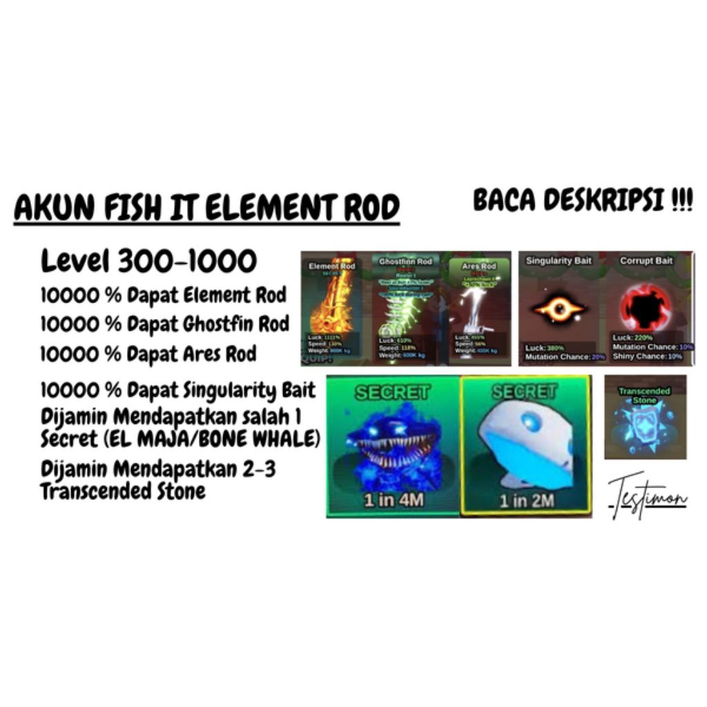 Jual Akun Fish It Element Rod | Shopee Indonesia