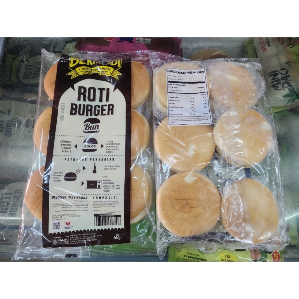 Jual Bernardi Roti Burger Polos isi 6 | Shopee Indonesia