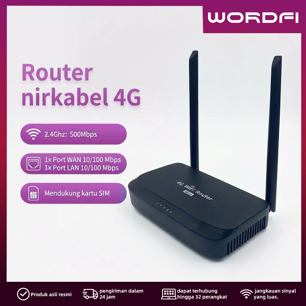 Jual Wordfi 4G Router Nirkabel dengan Slot Kartu SIM Mendukung ...