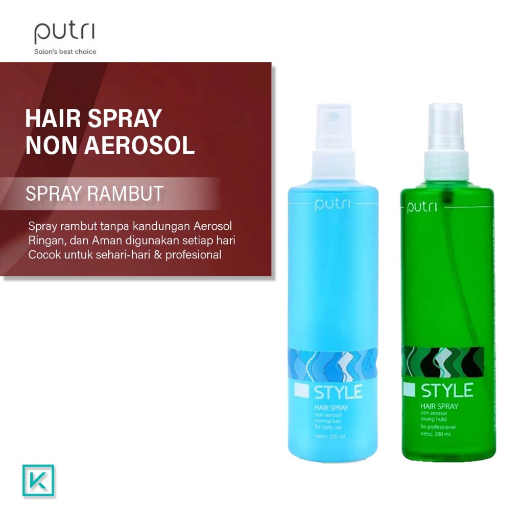 Jual Putri Hair Spray Non Aerosol Styling Rambut Natural & Tahan Lama ...