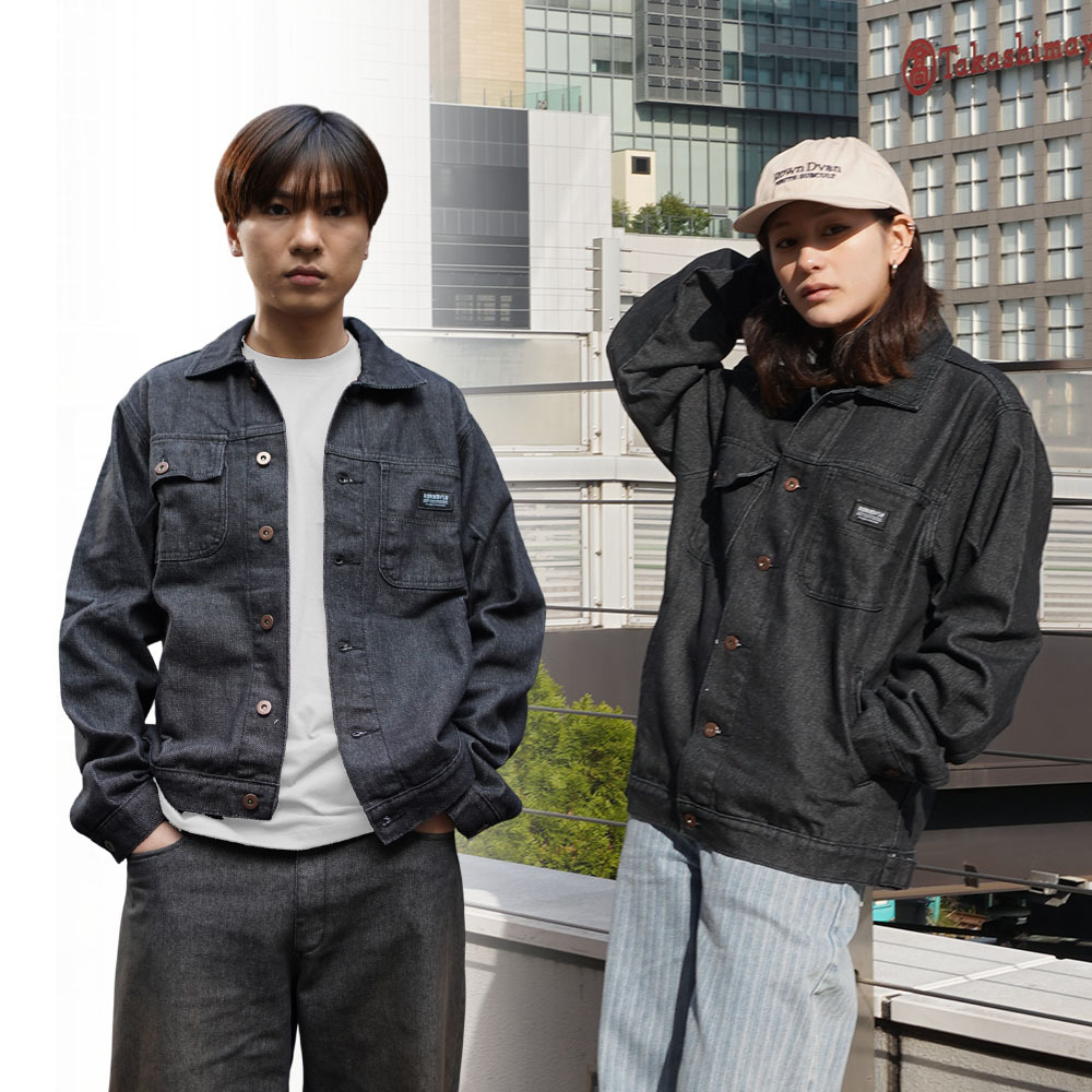 Jual Rown Division Denim Jacket Boxy || Governo Black | Shopee Indonesia