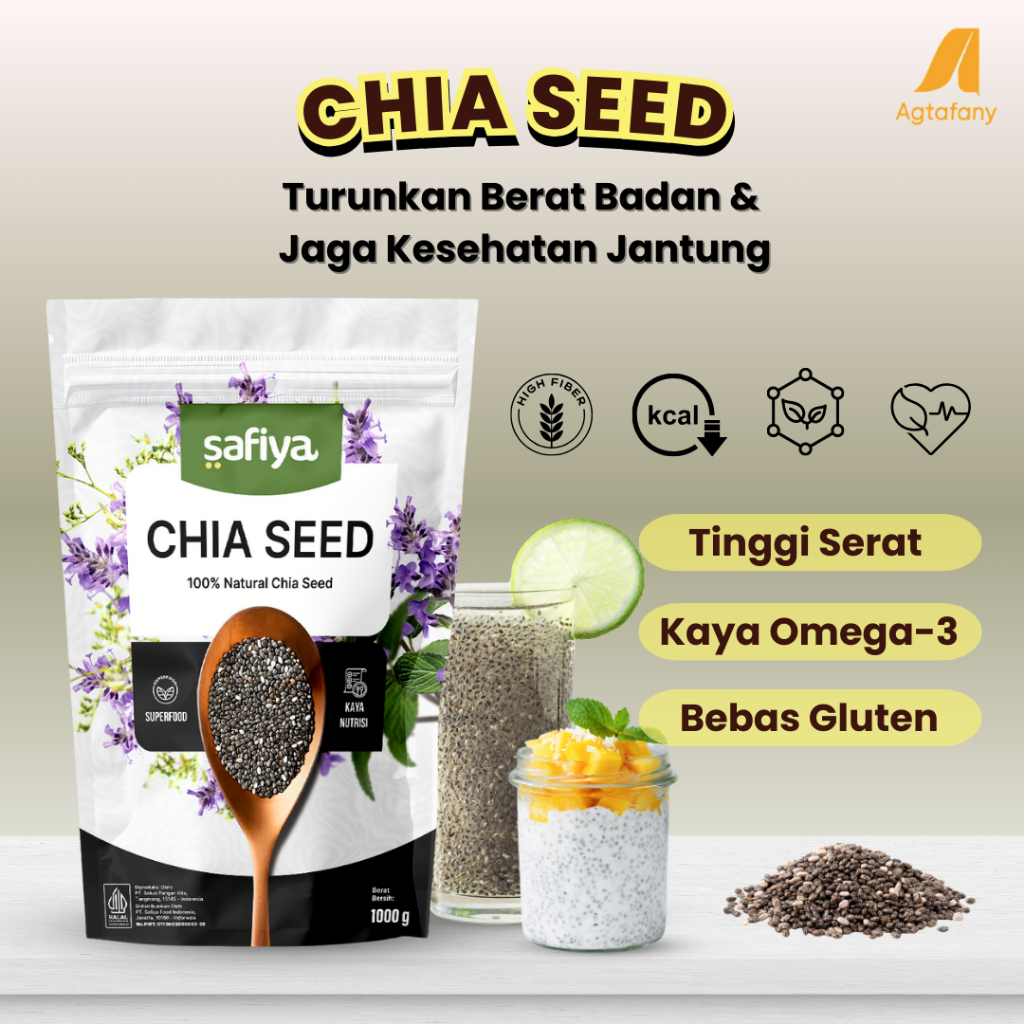 Jual Chia Seed Organik 250 gr Diet Sehat | Biji Chiaseed Hitam Mexico ...