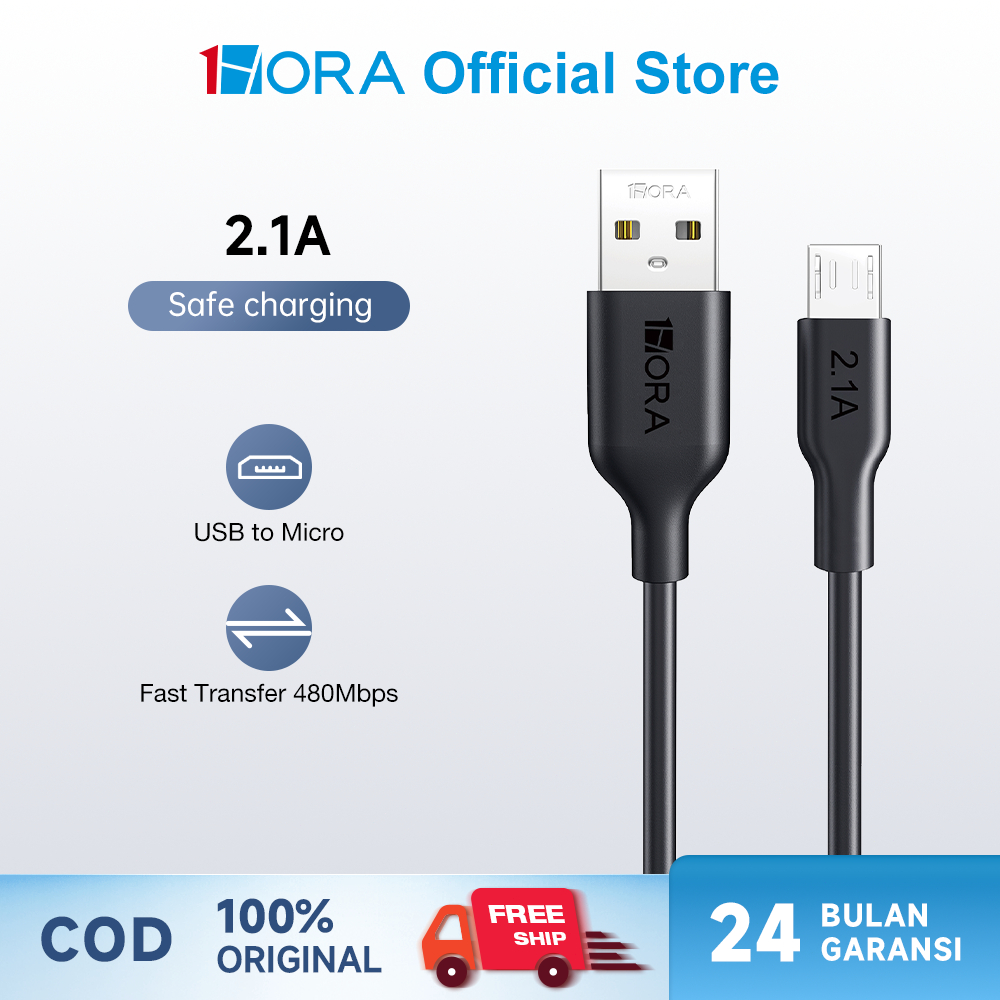 Jual 1HORA Kabel Data Micro USB 2.1A Fast Charging Original Cable ...