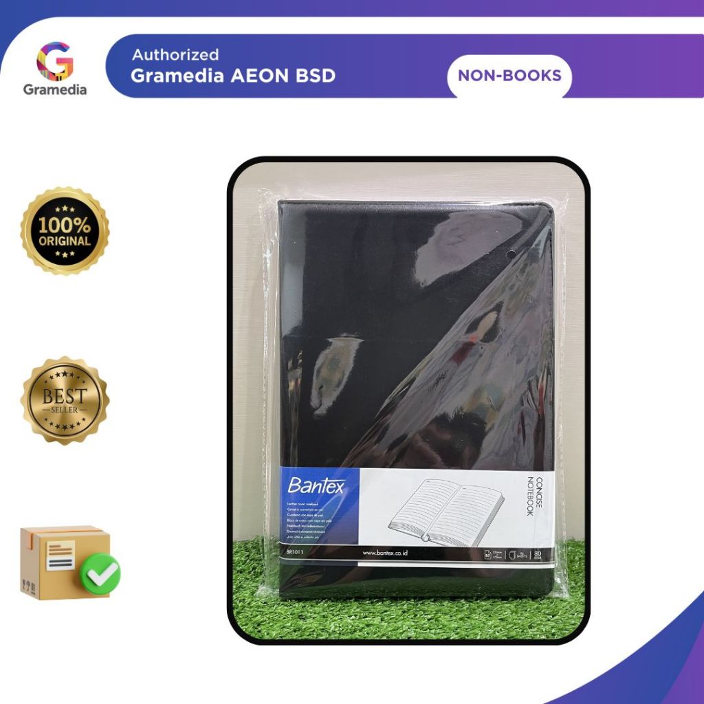 Jual BANTEX LEATHER NOTEBOOK HITAM BERGARIS BR1011 - GRAMEDIA AEON MALL ...