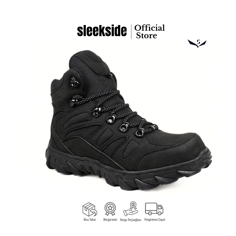 Sleekside Trazen Sepatu Boots Safety Gunung Pria Hiking Outdoor Kerja Proyek Lapangan