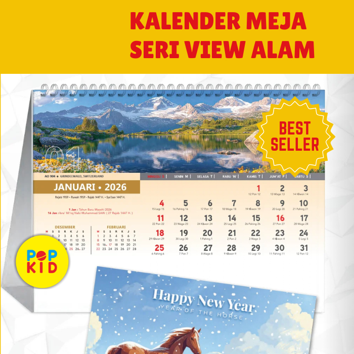 Jual PROMO KALENDER MEJA 2026 PEMANDANGAN ALAM - KALENDER DUDUK BEST ...