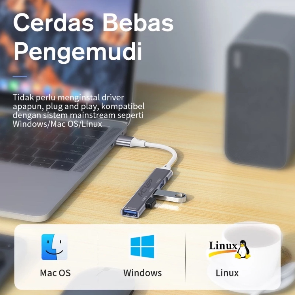 Jual MCVIP USB HUB 3.0 Type C USB HUB 4 in 1 OTG Adapter Multi Function ...