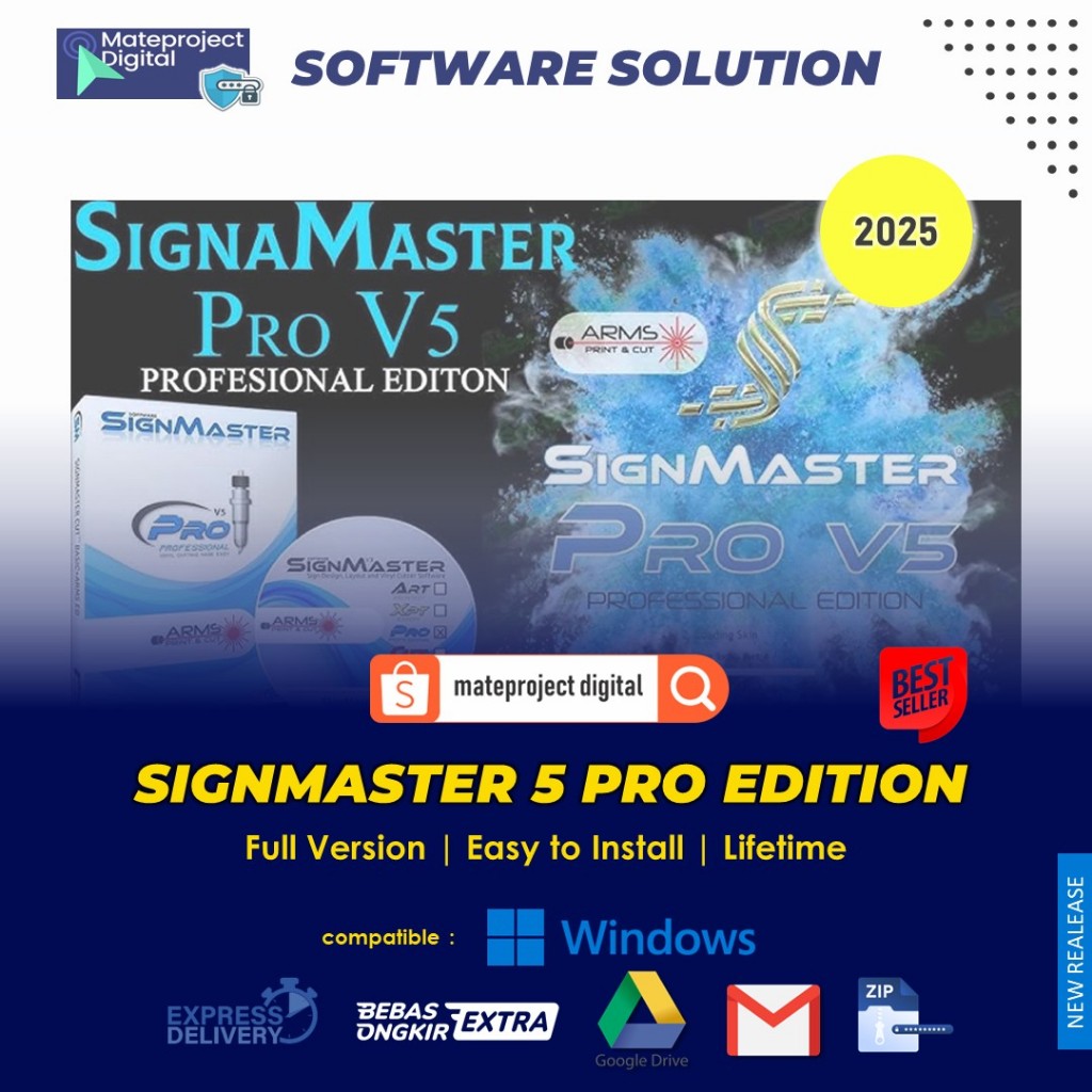 Jual Signmaster Pro 5 Edition Full Version Lifetime Software Cutting ...