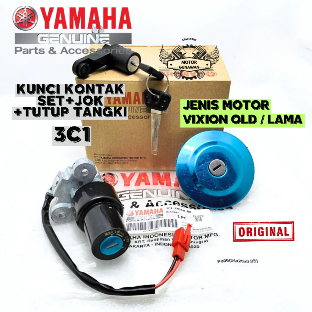 Jual 3C1-XH250-00 ORIGINAL Kunci Kontak Set 3C1 Key Set Yamaha Vixion ...
