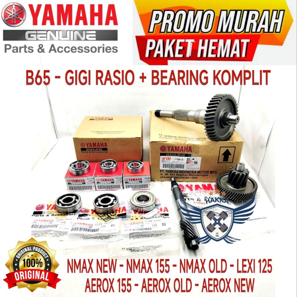 Jual B65 GIGI RASIO KOMPLIT + BEARING ORIGINAL YAMAHA NMAX 155 NEW ...