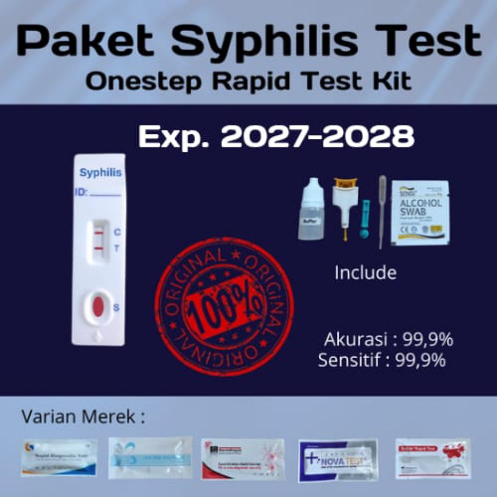 Jual TP Sifilis Card Test - Tes Syphilis Cassette + Buffer Satuan ...