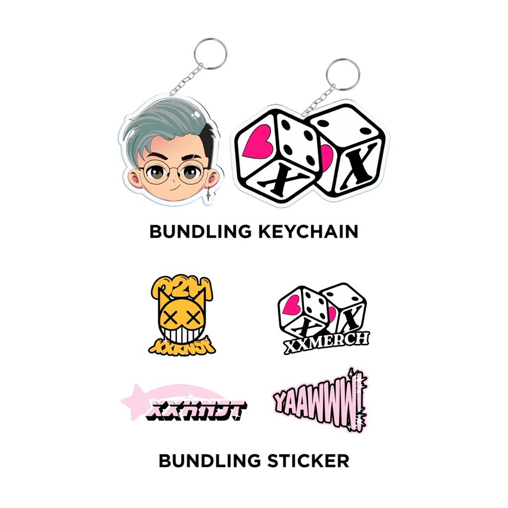 Jual XXMERCH Bundle - Keychain & Sticker | Shopee Indonesia