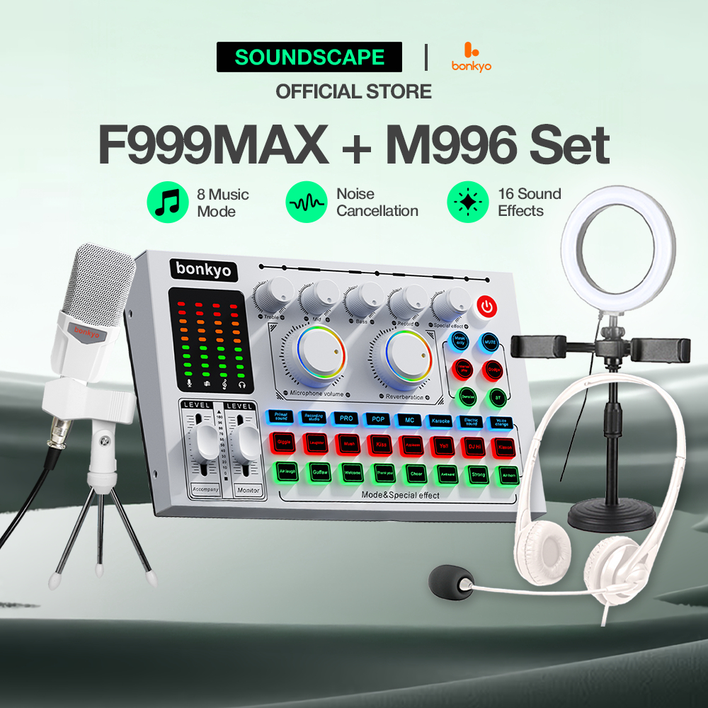Jual Soundscape bonkyo COD F999MAX soundcard + M996 microphone ...