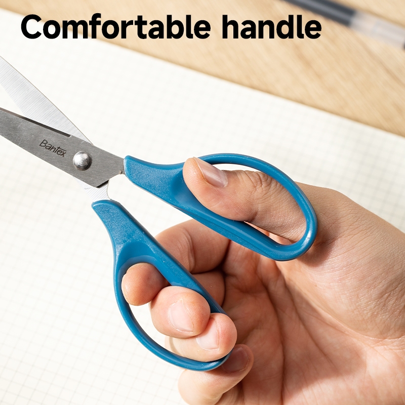 Bantex Gunting Kertas / Office Scissor Pegangan Simetris Pisau Tajam Anti Karat Ukuran 160 mm (3)