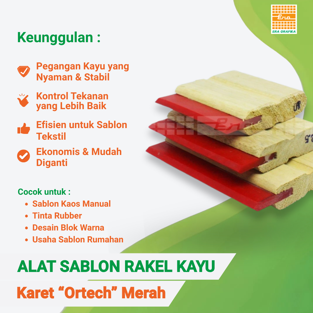 Jual ALAT SABLON | RAKEL KAYU + KARET 