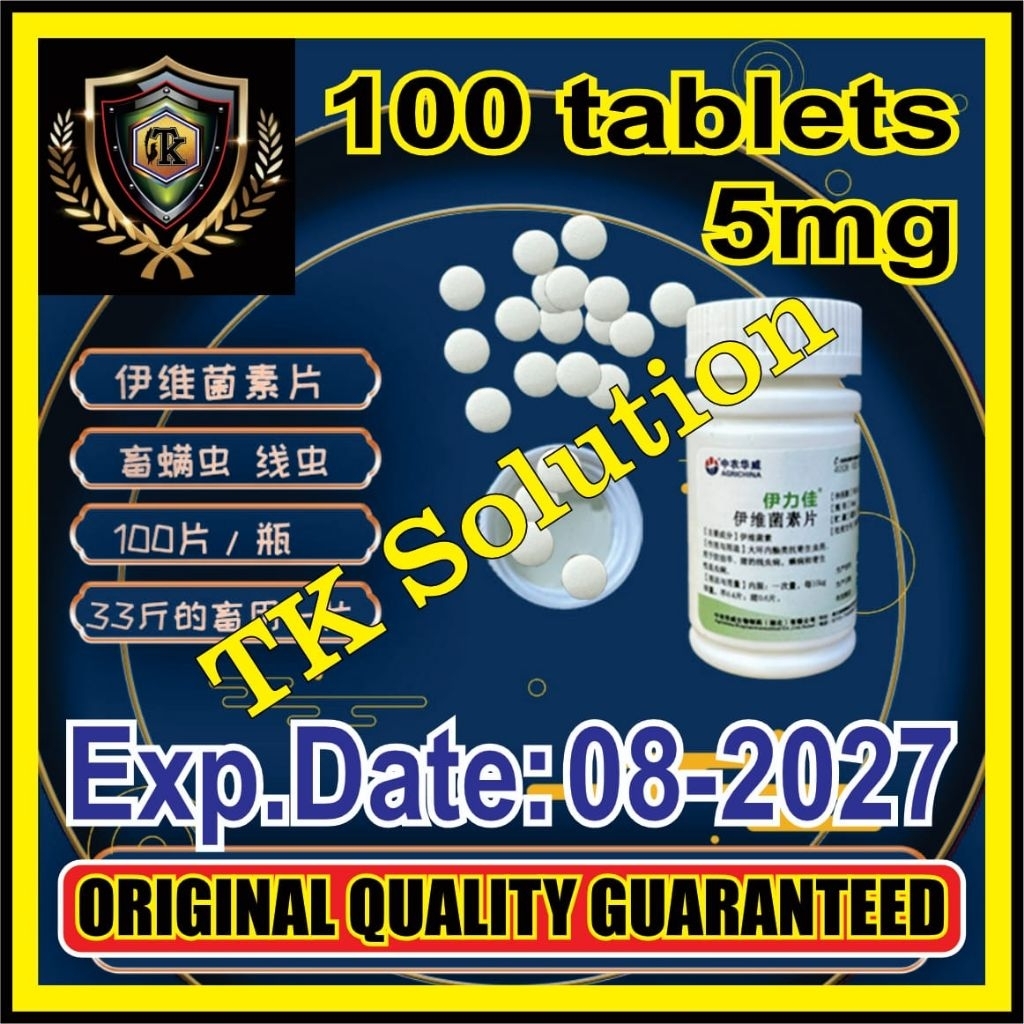 Jual Ivermect tablet 5mg Mectin Mectine Anti Parasit Cacing Kutu ...
