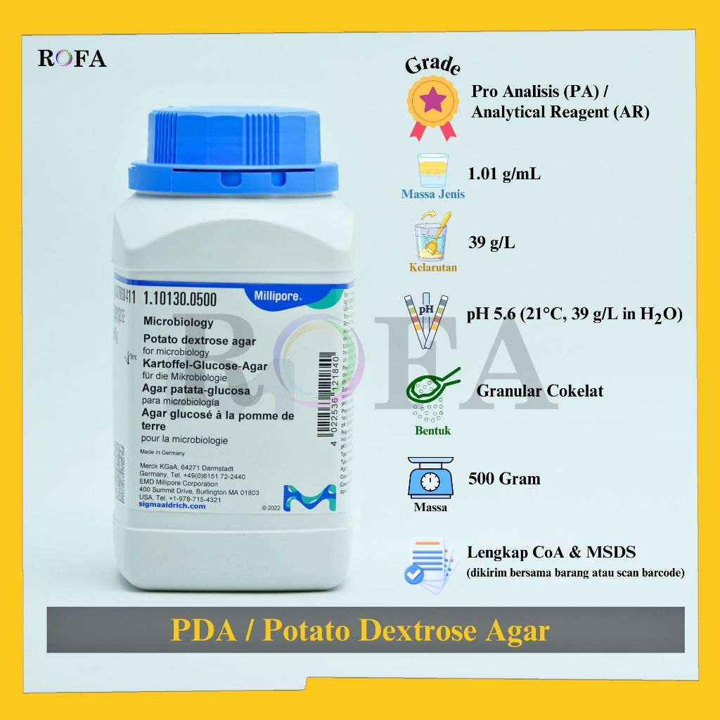 Jual PDA / Potato Dextrose Agar / Media Kultur Mikrobiologi Pro ...