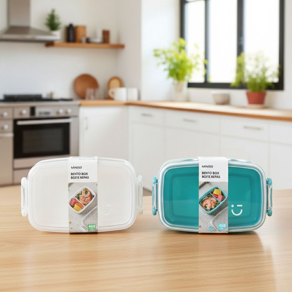 Jual MINIS0 Portable Bento Box (460mL), (Light Blue, White) | Shopee ...