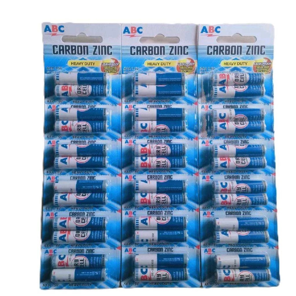 Jual (1 RENCENG ISI 12) Baterai AAA ABC Biru CARBON ZINC 1.5 V ...