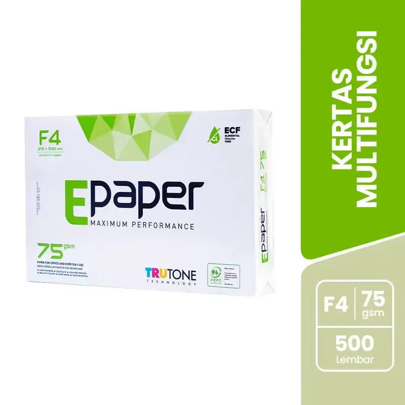 Jual Kertas Print HVS Fotokopi F4 Folio Epaper 75gr 75 gram (1 Rim ...