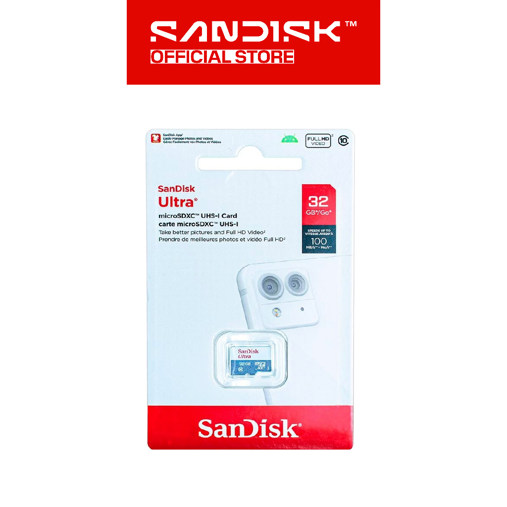 SANDISK microSDHC Ultra Card 32GB Class 10 (Up to 100MB/s) - QUNR (4)