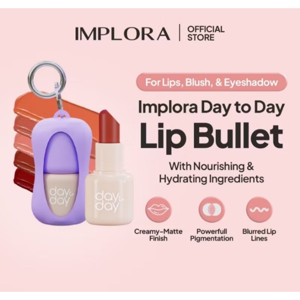 Jual IMPLORA DAY TO DAY SERIES KEY CHAIN LIP BULLET 1.5G | Shopee Indonesia