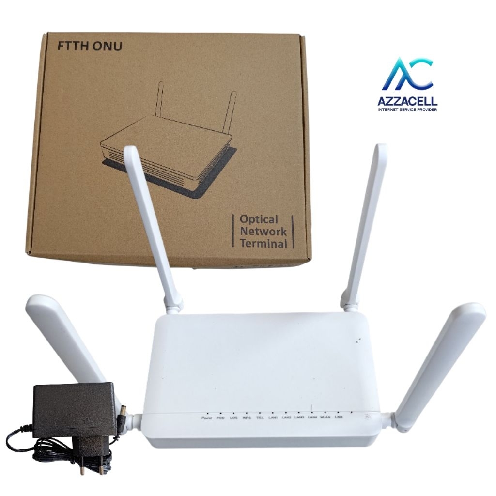 Jual premium ont zte f670l v9 gpon full omci 4 antena baru box dualband ...