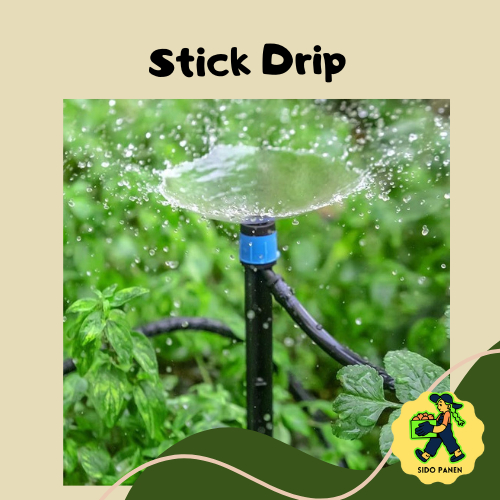 Stick Drip Siraman 360 Adjustable Selang Pe 4 x 7 mm Semprotan Tetes Air Irigasi Fertigasi Tanaman