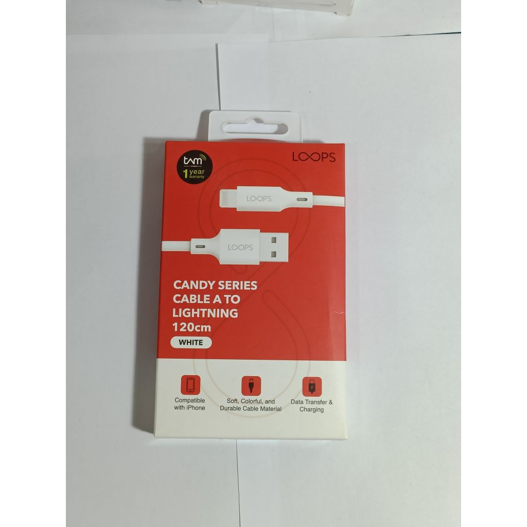 Jual LOOPS CANDY SERIES CABLE A TO LIGHTNING 120CM | Shopee Indonesia