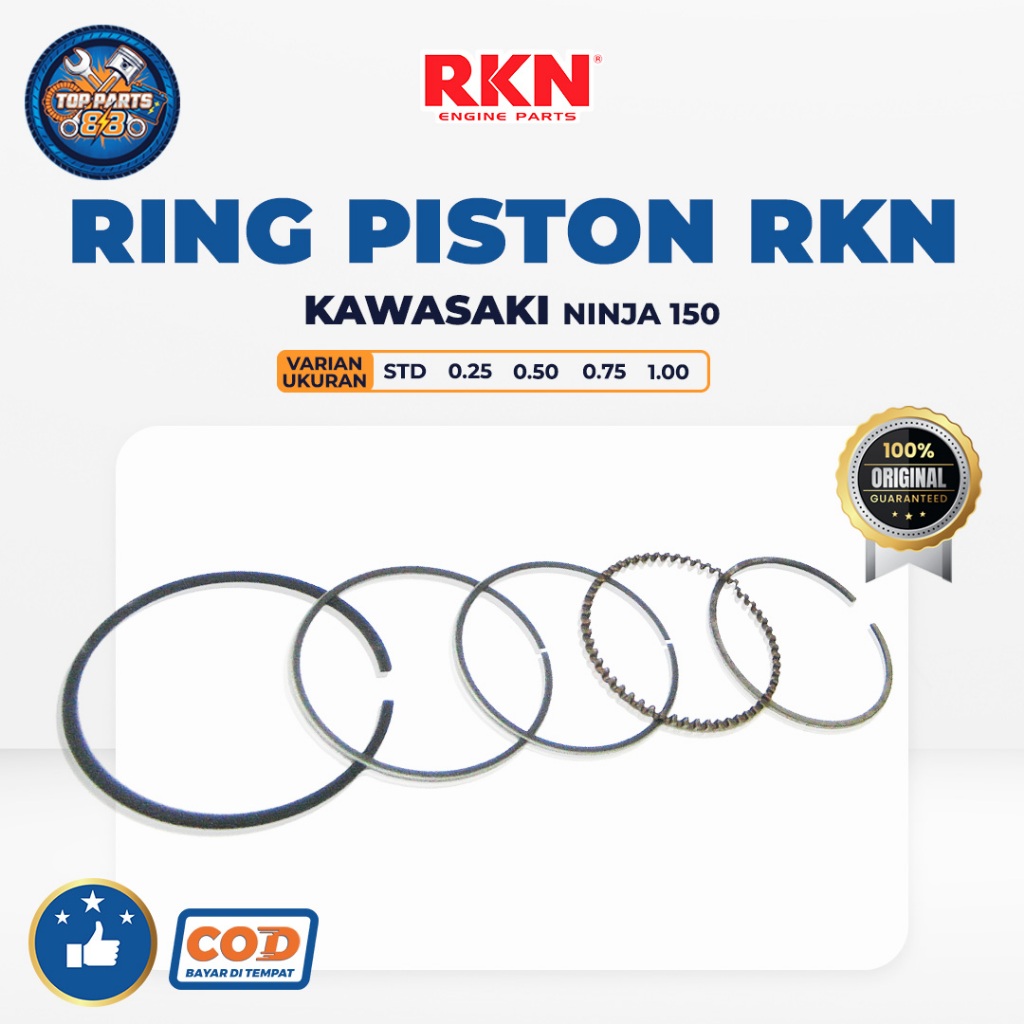 Jual RKN Ring Set Piston Motor Kawasaki Ninja 150 STD Oversize 0.25/0.5 ...