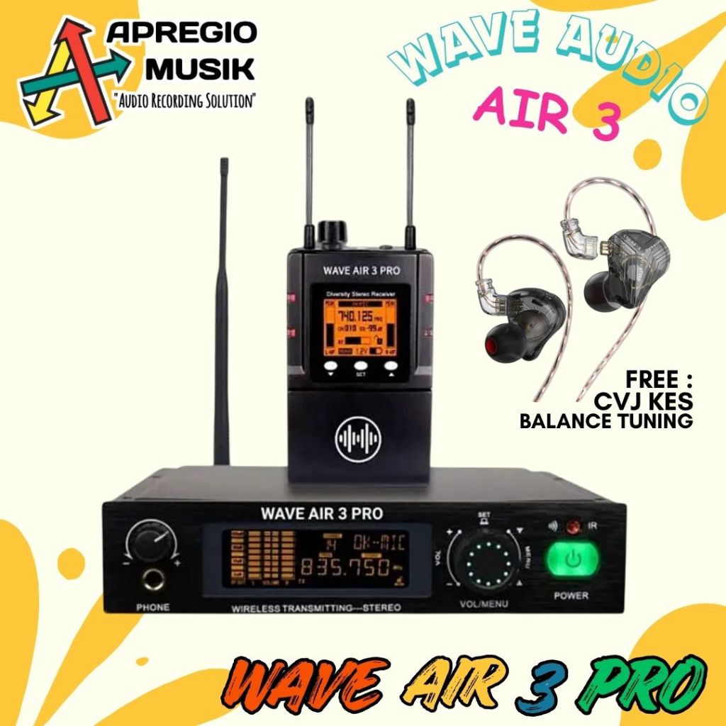 Jual Wave Audio Monitor Wave Air 3 PRO Professional In ear monitor IEM ...