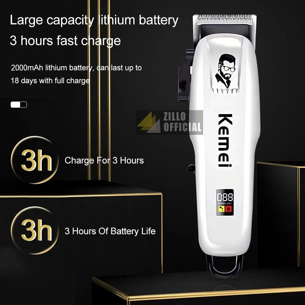 Jual KEMEI Alat Cukur Rambut Elektrik Cas Hair Clipper Pencukur Pangkas ...