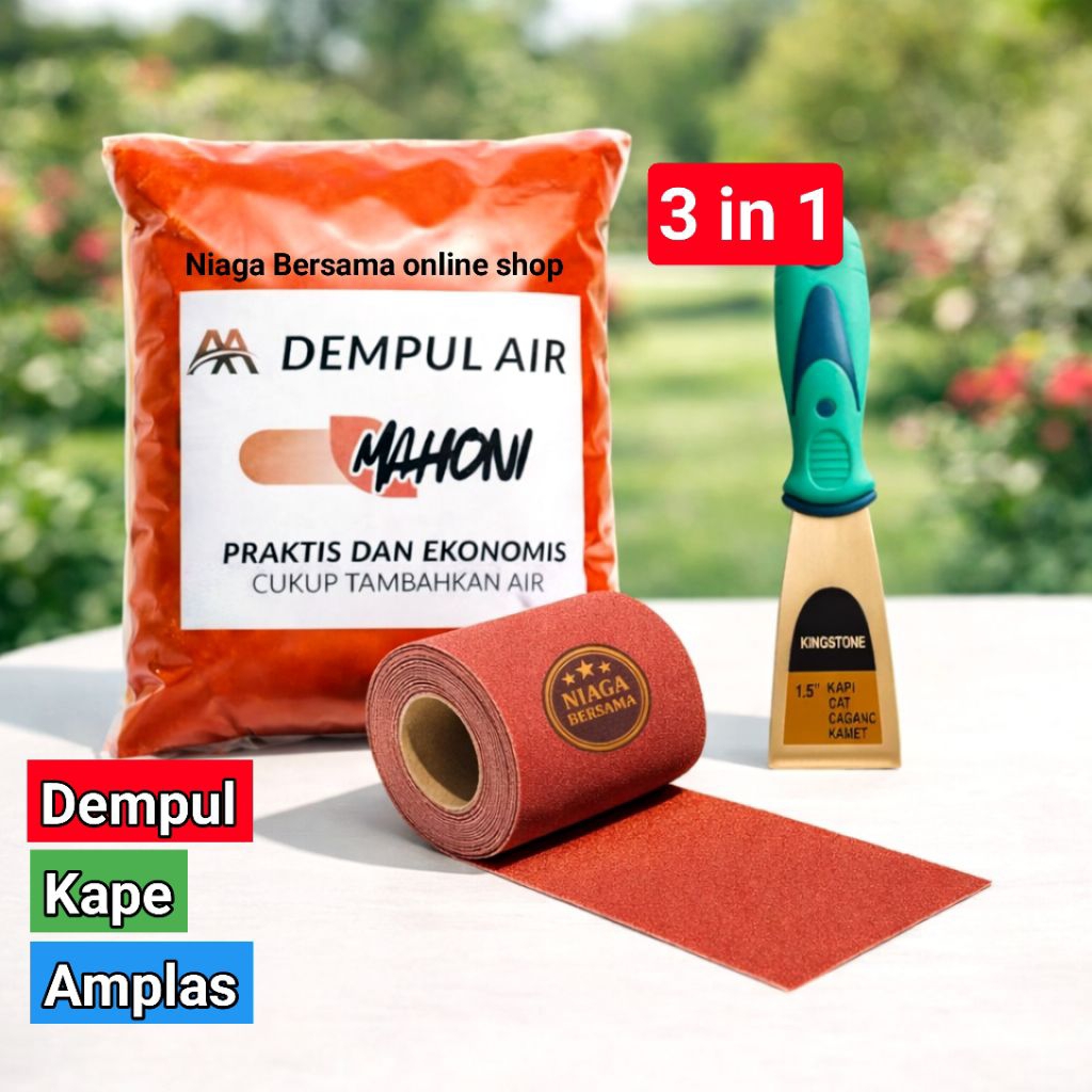 Jual Dempul Kayu Jati Mahoni 1 Kg Plus Kape Dan Amplas Paket DIY ...