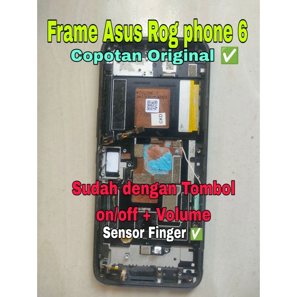 Jual FRAME ASUS ROG PHONE 6 ORIGINAL SUDAH DENGAN TOMBOL DAN VOLUME ...