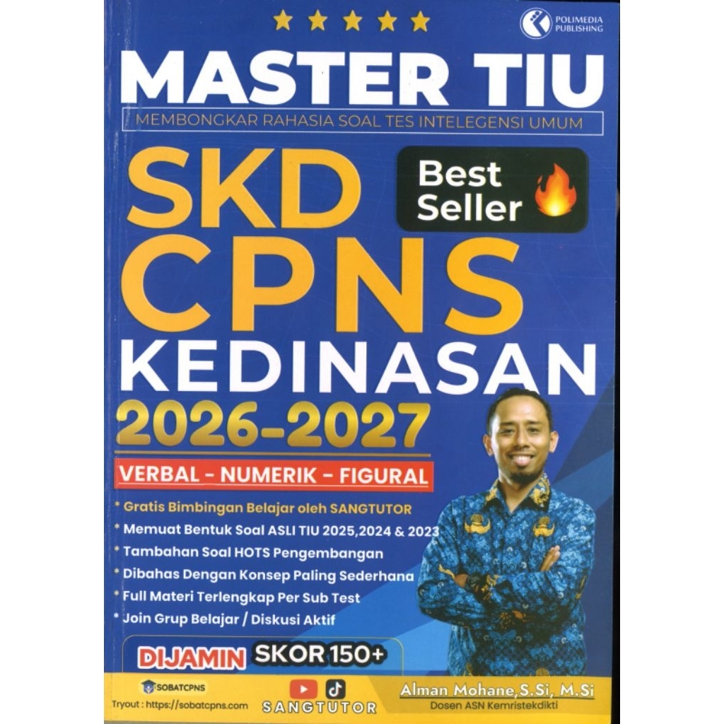 Jual BUKU BEST SELLER MASTER TIU SKD DAN CPNS KEDINASAN 2026 2027 ...