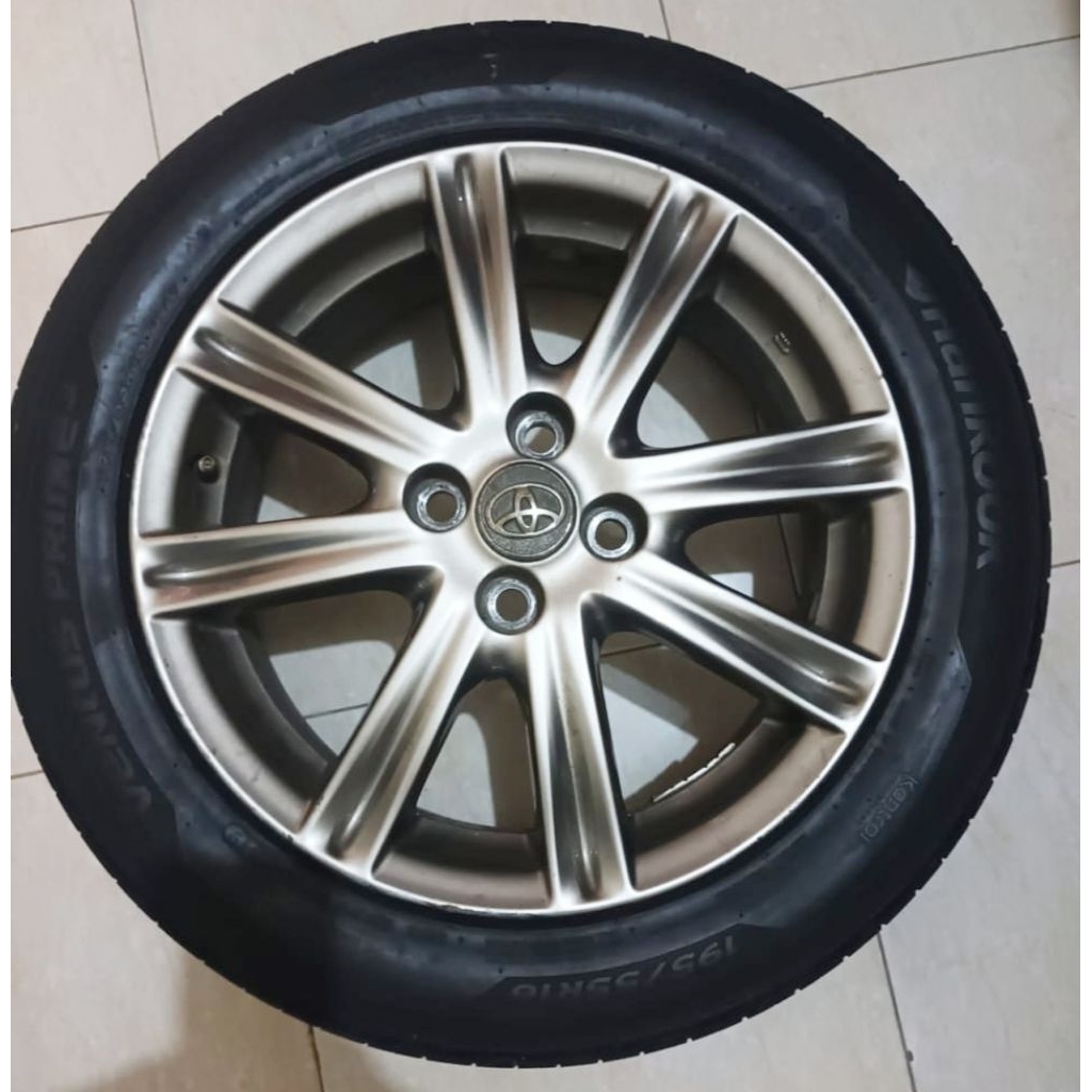 Jual Velg R16 original pcd 4 x 100 Toyota Yaris (1velg+ban) | Shopee ...