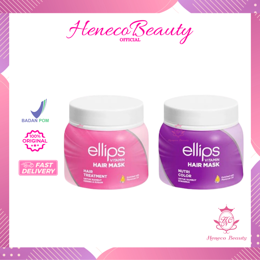 Jual ELLIPS Vitamin Hair Mask Jar 200gr - Masker Rambut | Shopee Indonesia