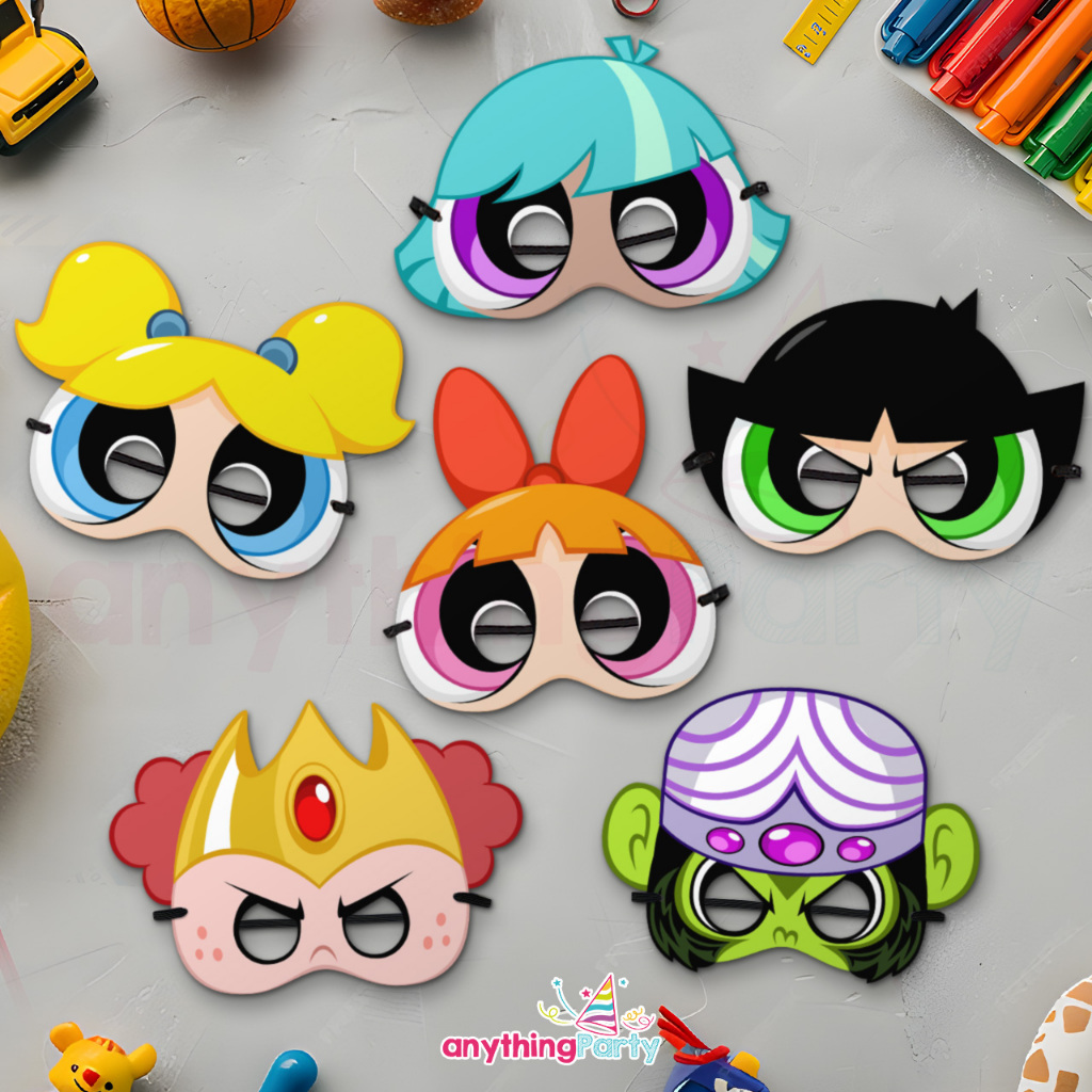 Jual Powerpuff Girls Topeng Ultah Anak Karakter / Birthday Party Mask ...